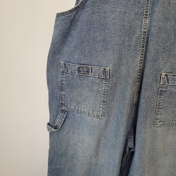 Gap Industrial Wide Leg Denim Overalls Size L - Picture 11 of 14